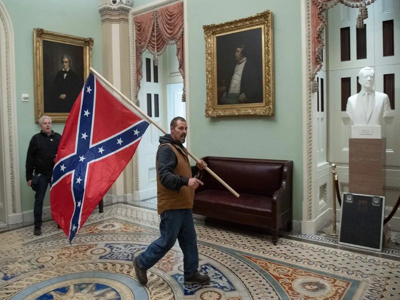 Confederate flag carried into The Capitol Building