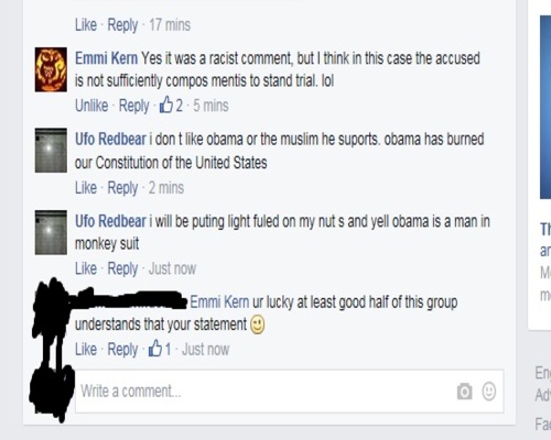 Elyria Egan claims Barack Obama is a man in a monkey suit
